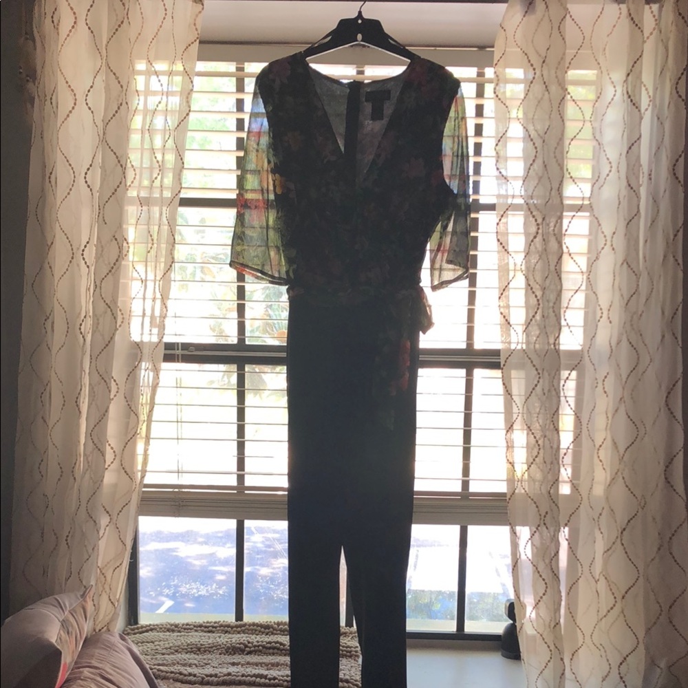 Sheer Floral Jumpsuit